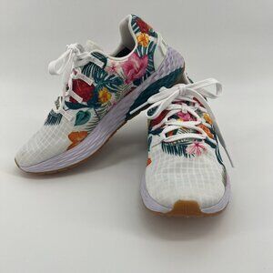 EUC! NOBULL Tropical Journey Floral Mesh Sneakers W 6.5 M 5 Teen? Beautiful